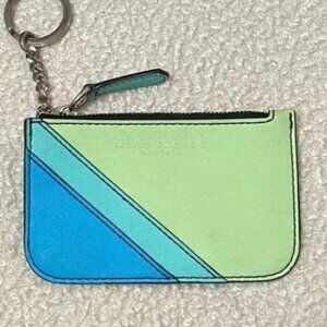 MARC JACOBS Keychain Pouch/Card Holder Blue and Green